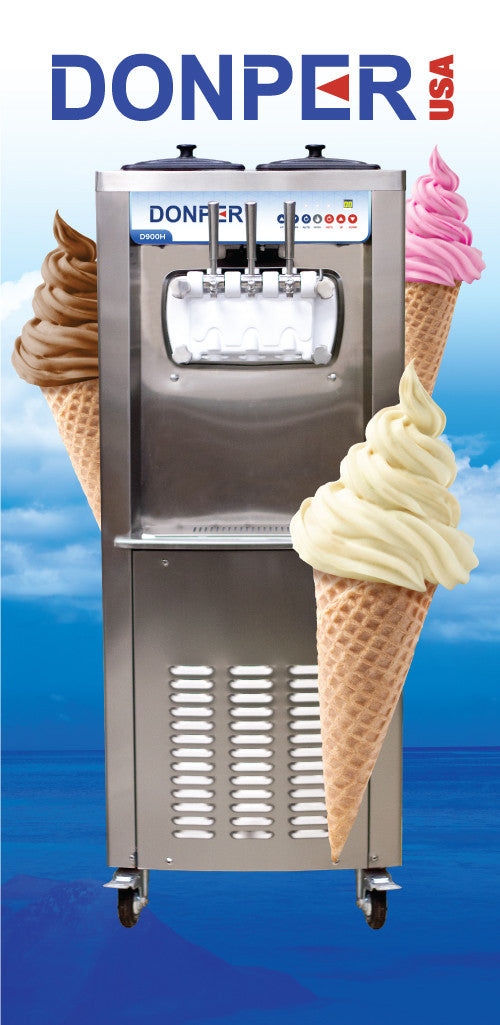 D700 - Dual Flavor Soft Serve Ice Cream Machine with Twist – Donper USA